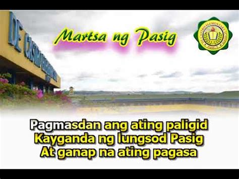 martsa ng pasig|MARTSA PARA SA .